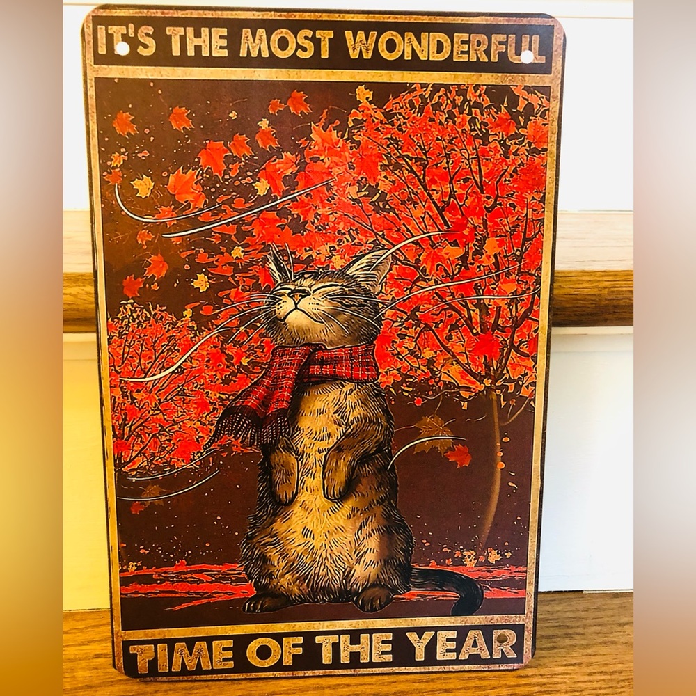 Celebrating Fall Cat Wall Decor